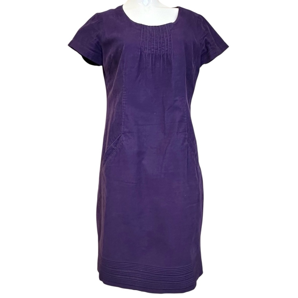 Boden Montmartre Corduroy Sheath/Shift Dress Purple Size 8